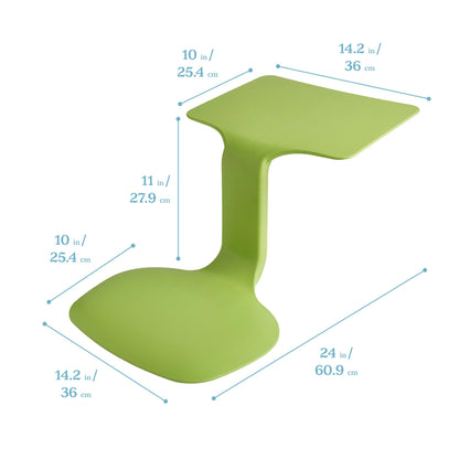 ECR4Kids The Surf Portable Activity Lap Desk, Classroom Essentials, Light Green