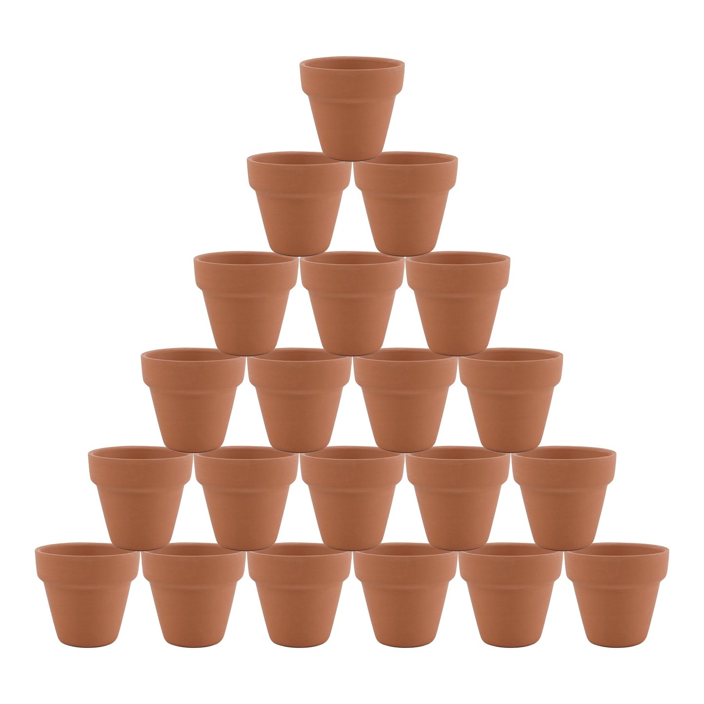 Luckforest Mini Clay Pots, 24 Pcs 2" Terracotta Pottery Planters for Cactus, Succulents, Flowers DIY Crafts Home Kitchen Decor