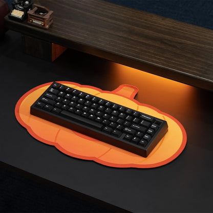 OOCTPK Chilkey Halloween Pumpkin Mouse Keyboard Pad, 17.7" x 12.8" Large Desk Mat for Mouse, Funny Cute Gaming Mousepad with Non-Slip Rubber Base Keyboard Pad for Office & Home Desk Decorations