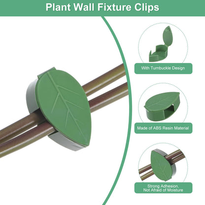 M METERXITY 72-Pack Plant Wall Clips, Plant Climbing Wall Fixture Clips, Self-Adhesive Hook Plant Vine Support Holder for Hook/Plant Vine/Traction Cable Wire Fixing