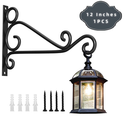 Fashion&Cool Retro Iron Hanging Plant Brackets, 12 Inch Heavy Duty Rust-Resistant Plant Hanger Hooks for Indoor/Outdoor Decoration