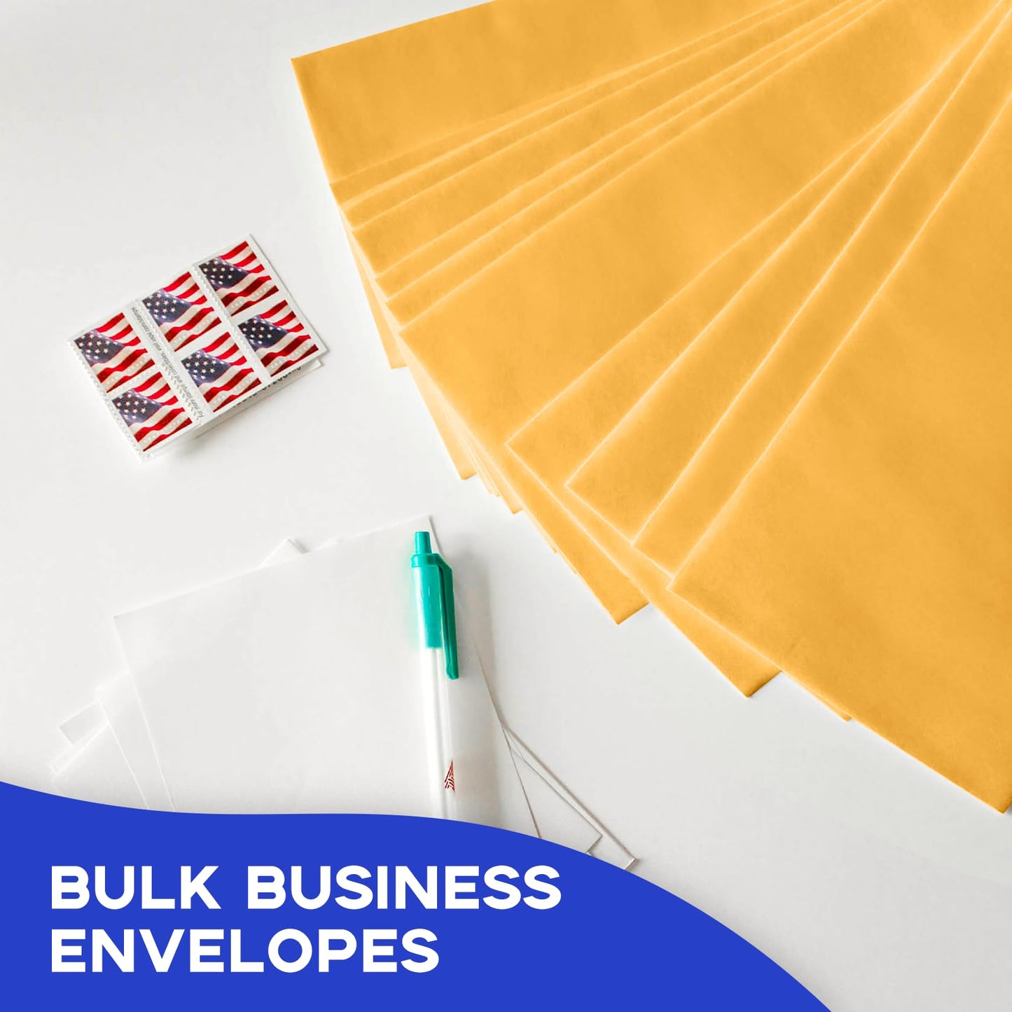 Geofun 12 x 15.5 Inch Manilla Envelopes with Peel & Seal Closure, Large Yellow Envelopes for Mailing Homemade Items, Legal Size Letters, 11 x 14 Documents, Tax Records, 100 Pack