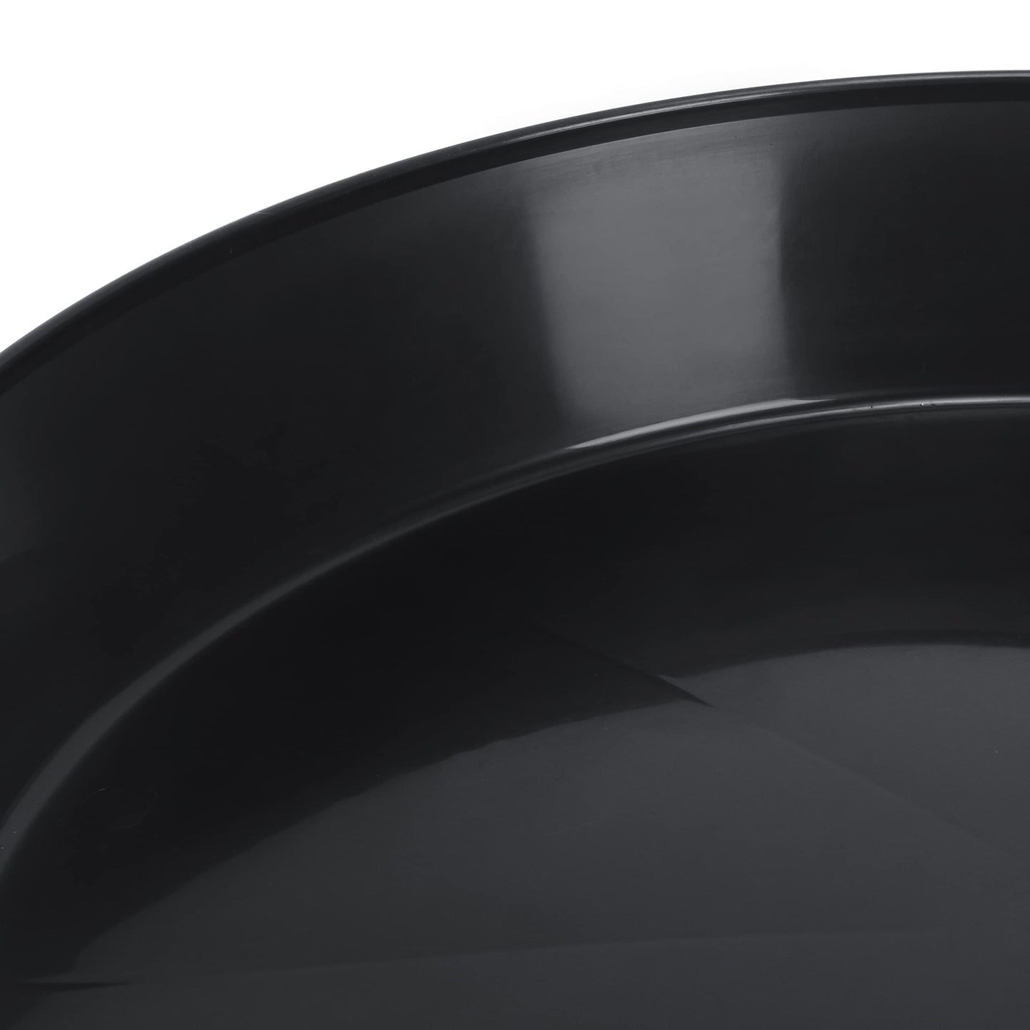 Austin Planter 18 Inch (16.3 Inch Base) Case of 2 Plant Saucer - Black Polypropylene,Heavy Duty Indoor/Outdoor Tray and Drip Pan,Collects Flower Pot Excess Water Made in USA