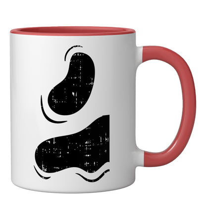 Halloween Ghost Shirt Couple Right Easy Matching Costume Ceramic Mug, Red/White