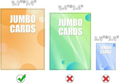 Jumbo Card Binder – WITHYU Oversize Ringless Collector Card Binder with 60 Pockets, 5.7'' x 7.9'' Storage Album for Game Cards (White)