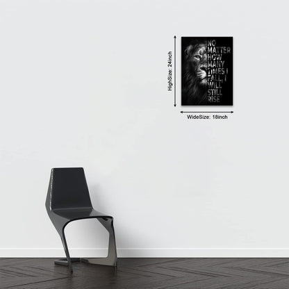 Wall Art Work-Creative Inspirational Canvas Prints, Painting Printing Art Canvas, Animal Print Motivational Wall Art Canvas, Suitable for Office, Hotel, Restaurant (Motivational-B2, 18x24 inches)
