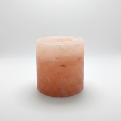 Himalayan Pink Salt Candle Holder 4" — Hand-Carved Crystal Salt Lamp for Spa, Meditation & Air Purifying