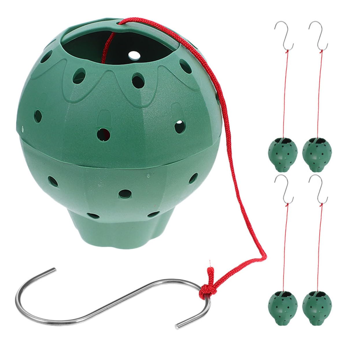 Outanaya 5pcs Multi-Opening Strawberry Flower Pot Hanging Planter Plastic Seedling Nursery Pots with Drainage for Indoor Outdoor Garden Patio Planting
