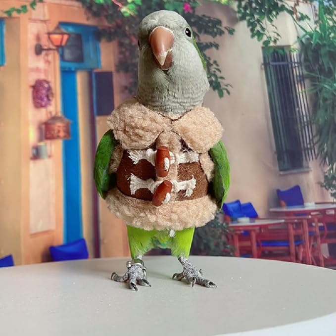 Bird Diaper Flight Suit Parrot Costume pet Animal Costume, Applicable to Birds and Parrots Warm Supplies. (XL)