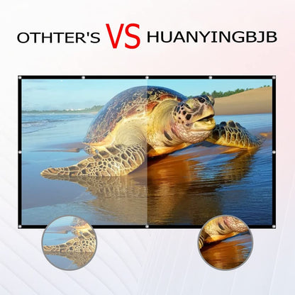 Projector Screen,HUANYINGBJB 4K 16:9 HD Rear Front Projector Screen Foldable Projection Screen Double-Sided Portable Outdoor Indoor Projector Screens Small for Movie Home Theater (60 inches)