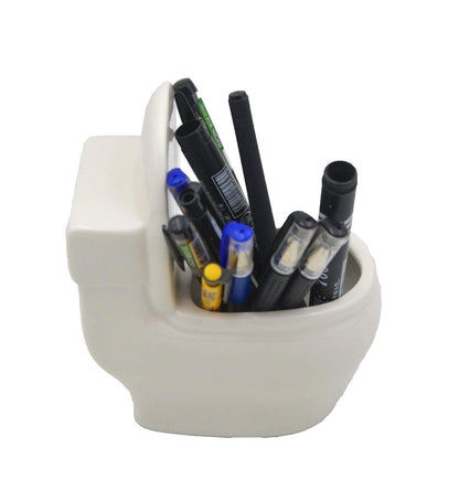 6” White Ceramic Toilet Plant Pot/Bonsai Pot/Flower Pot/Succulent Planter Ideal Gifts for Women, Mom or Birthdays