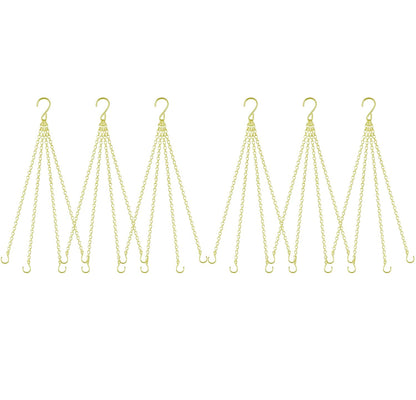 garini 6 Pack, 23 Inch Hanging Baskets Chain, Gold Hanging Chains with Hooks, Replacement Plant Hangers for Planters, Bird Feeders and Lanterns