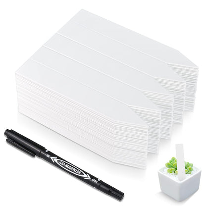 homenote Peat Pots, 4 Inch Seed Starting Pots with Drainage Holes Round(120 Pcs) with 4 Inch Plastic Plant Labels Waterproof Plant Tags(200 Pcs)