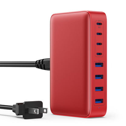 USB C Charger 200W USB C Charger Block,Upgraded GaN III 8-Port Fast Charging Station Hub,PD 65W Laptop Charging Adapter Compatible with MacBook Pro/Air,DELL,Steam Deck,iPhone 16/15/14,Galaxy S23/22