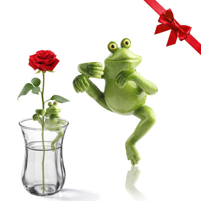 CIYSHO Plant Propagation Buddy, Frog Plant Propagation Holder Friend, Unique Plant Support for Indoor House Plants Stems Sprouts Cuttings Shoots, Plant Care Stuff Accessories, Lovers Garden Gift