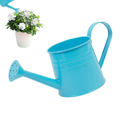 Metal Watering Can 1L Garden Plant Watering Cans with Long Spout Metal Sprinkling Can Flower Plant Gardening Arrangement Bucket for Outdoor and Indoor