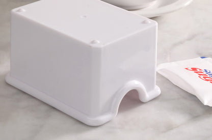 New Star Foodservice Restaurant Grade Plastic Sugar Packet Holder, White, Set of 12