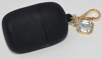 Bath and Body Works Black With Faux Diamond Crystal Gemstone Twist-Off Charm Pocketbac Pocketbac Hand Sanitzer Holder