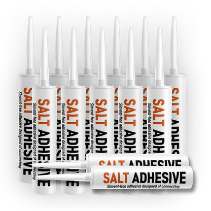 Himalayan Salt Glue Pack of 12 Adhesive for Joining Salt Bricks, The Perfect Sealant to Join Salt Tiles and Salt Blocks for Wall, Strong bonding Adhesive for Joining Plastic Material Products
