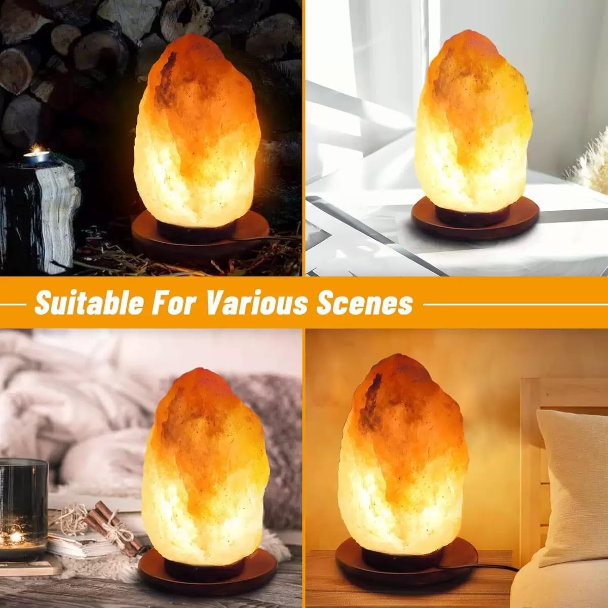 MMBGJKG Himalayan Salt Lamp Cord, with Dimmer Switch,Christmas Bulb,Salt Lamp Cord with Dimmer Control and Base Assembly,6 Feet,E12 Base for Himalayan Salt Lampsand with 2 Free 15W Bulbs (White)