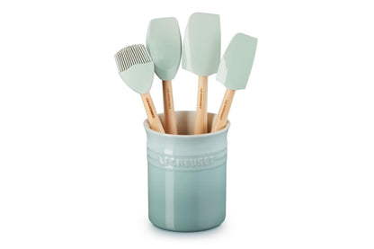 Le Creuset Silicone Craft Series Utensil Set with Stoneware Crock, 5 pc., Sea Salt