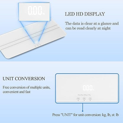Digital Pet Scale Measuring Range 0.45lbs-220lbs Digital Pet Scale for Small-Medium Dogs/Large Cat Dog Scale is not Suitable for Large Dogs (White)