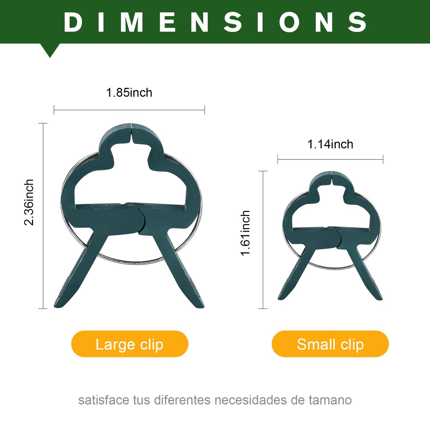 Iniscape A Plant Clamp Used for Climbing Plants,Horticultural Clip Used to Support Climbing of Flower Stems, Vines, Vegetables, and Tomatoes,Vine Clip for Garden Vine Training (Green, 60 small60 Big)