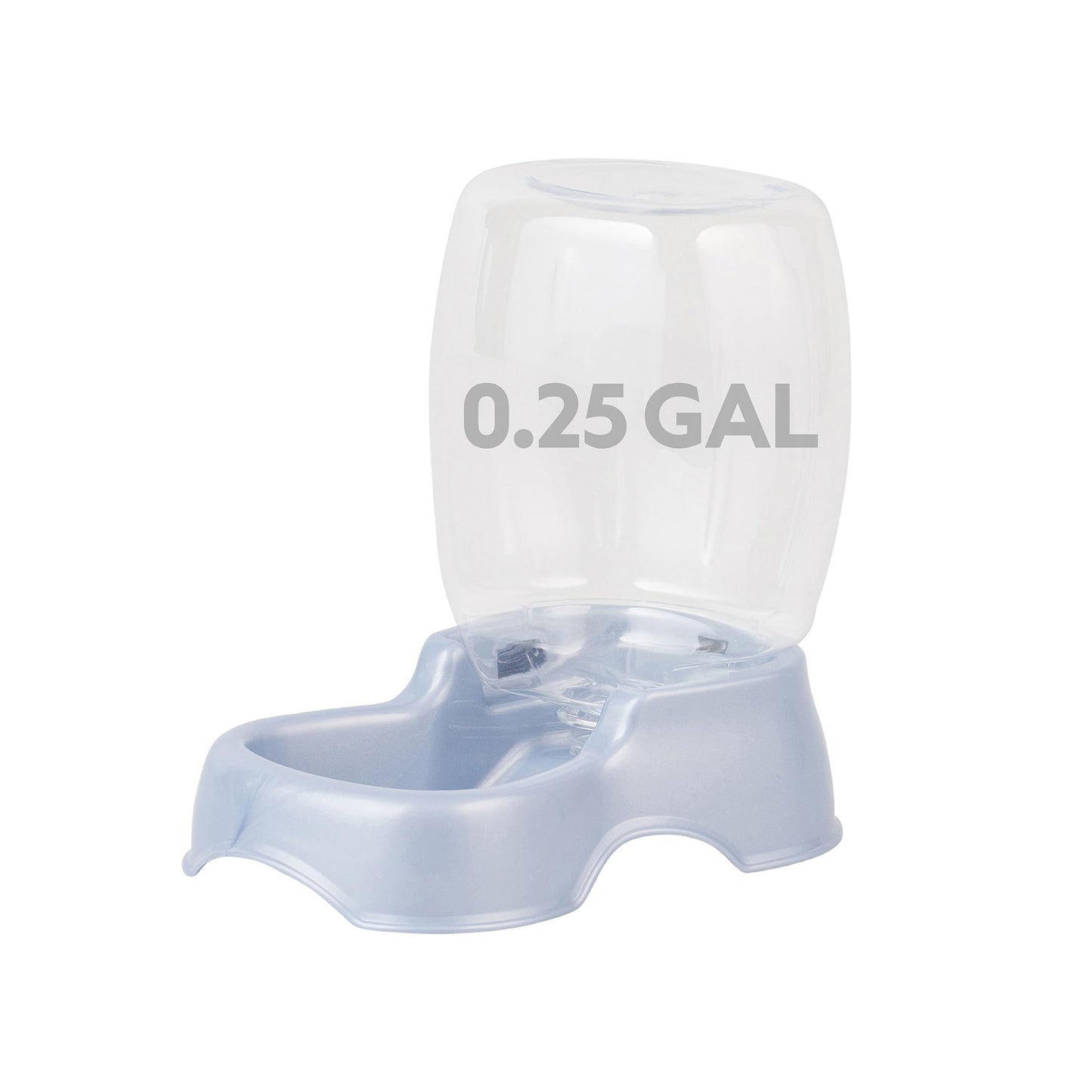 Petmate Pet Cafe Cat and Dog Water Dispenser - Water Bowl for Cats and Dogs, USA Made, .25 GAL, Pearl Ash Blue
