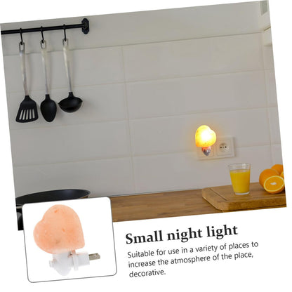 VALICLUD Himalayan Crystal Salt Night Shape LED Plug in Warm Glow Home Decoration for Bedroom Bathroom Corridor Yoga Meditation