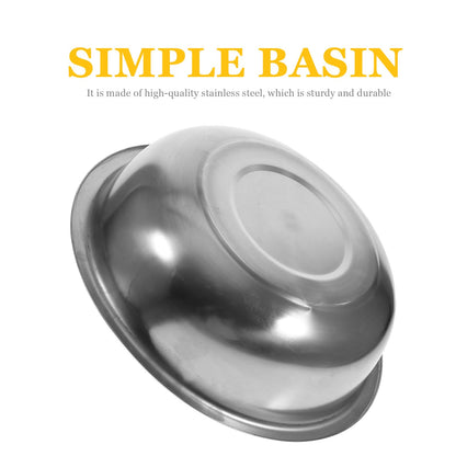 UPKOCH Stainless Steel Basin 10.62 Inch Multipurpose Kitchen Soup Bowl for Mixing Egg Beating Flour Vegetable Washing and Food Prep