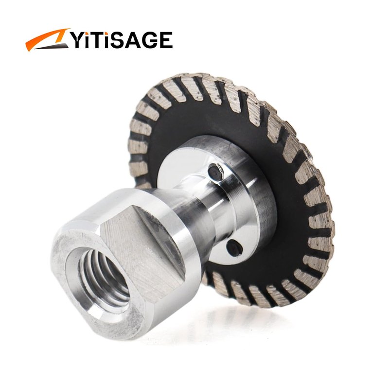 YITISAGE Diamond Turbo Mini Engraving Saw Blades with RemovabIe Flange 5/8-11 Cutting Disc for Carving Concrete Marble Granite Stone（50mm）