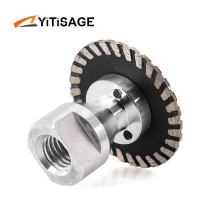 YITISAGE Diamond Turbo Mini Engraving Saw Blades with RemovabIe Flange 5/8-11 Cutting Disc for Carving Concrete Marble Granite Stone（50mm）