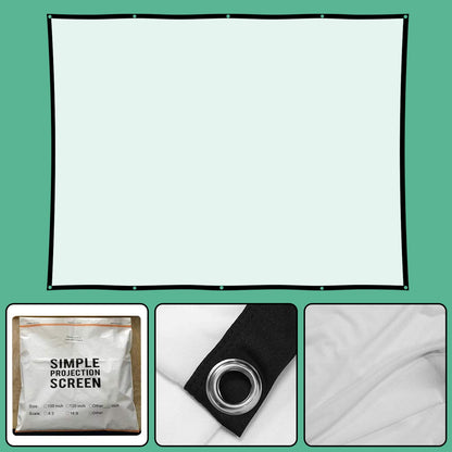 Holographic Rear Projection Screen Foldable: Indoor Projection Screens 50" x 89" Projectors Halloween Video Movie Night for Hang wall Mounting