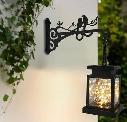 Qktxktzy Multipurpose Hanging Basket Plant Brackets Outdoor Indoor, Heavy Duty Solid Steel Plant Hangers, Wall Mounted Lantern Hooks for Garden Plants Flower Light Bird Feeder Pack of 2