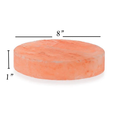 Himalayan Pink Salt Cooking Block, 8 inch Round, 1 inch Thick, 3.3 lbs, for Grilling and Serving