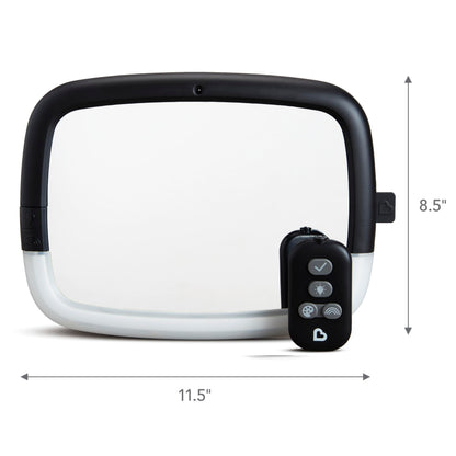Munchkin Baby Car Mirror for Rear Facing Car Seats, Night Light LED Pivot 360 Baby in-Sight Adjustable Auto Mirror, Black