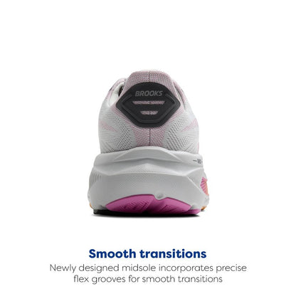 Brooks Women’s Ghost 17 Neutral Running Shoe - Oyster/Apricot/Pink - 9 Medium