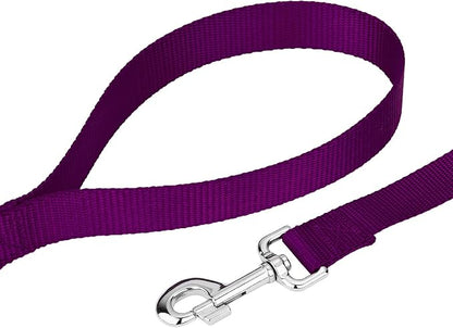 Country Brook Petz - Everyday Nylon Dog Collar and Leash - 10+ Cool Colors (1 Inch, Large, Purple)