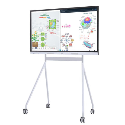 NEWORK 55 Inch Interactive Whiteboard with Mobile Cart, Smart Board for Classroom, Digital Whiteboard with Google EDLA-Certified(Wall Mount Included)