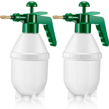 Ziliny 2 Pcs 27 oz Handheld Pump Spray Bottle Garden Mister Spray Bottles Lawn Pressure Hand Pump Sprayer with Adjustable Nozzle for Chemicals Watering Weeds Plants and Cleaning (Green)