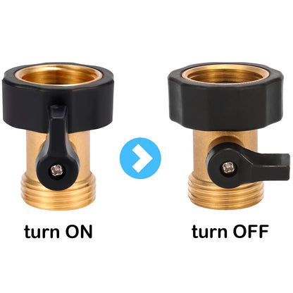 Sanpaint Water Hose Shut Off Valve, 4 Pack Heavy Duty 3/4 Inch Solid Brass Garden Hose Connector