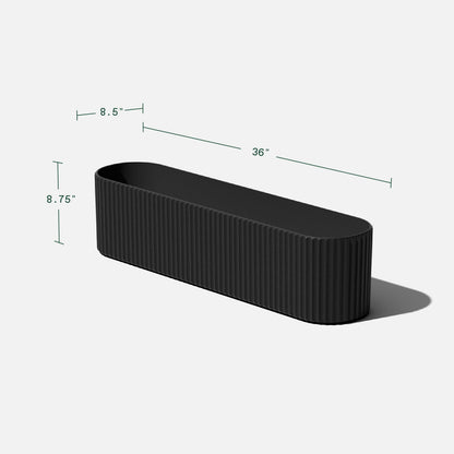 Veradek Demi Series Window Box Planter - Long Planter Box for Windowsill/Balcony | Durable Plastic-Stone Composite Material | Modern Décor for Flowers/Herbs