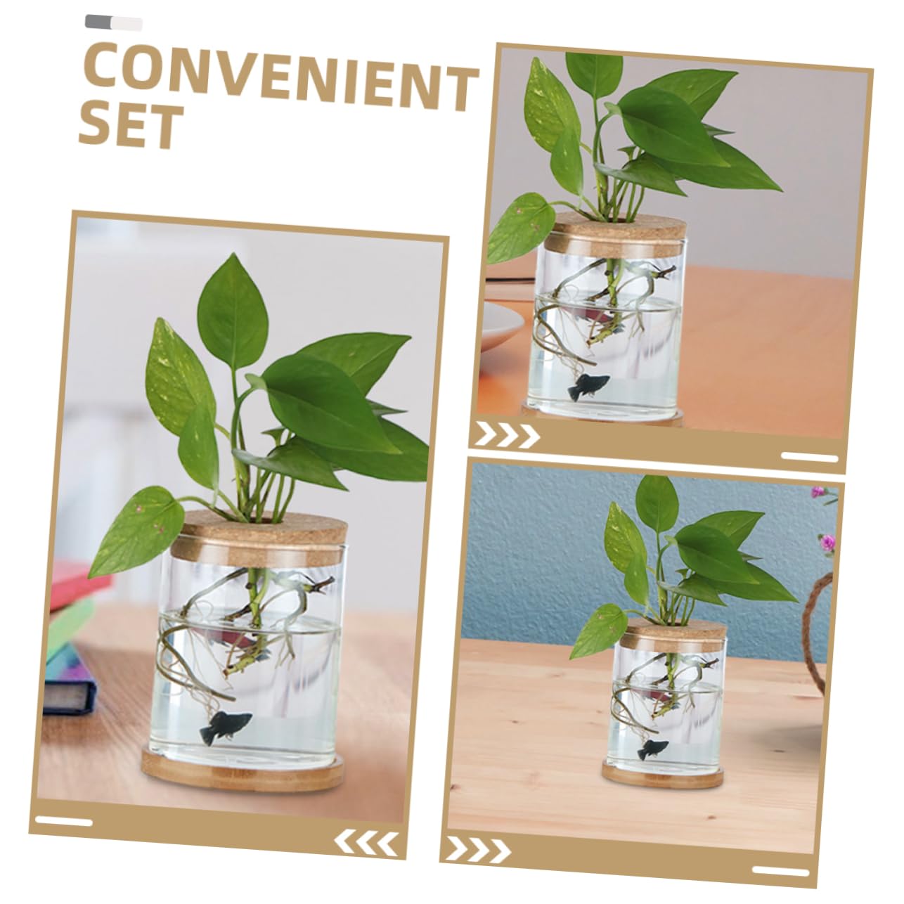 Cabilock 6Pcs Cork Lids for Hydroponic Vases Sustainable Transparent Glass Stoppers for Terrarium and Plant Propagation for Indoor Home Decor Elegant Micro Landscape Display