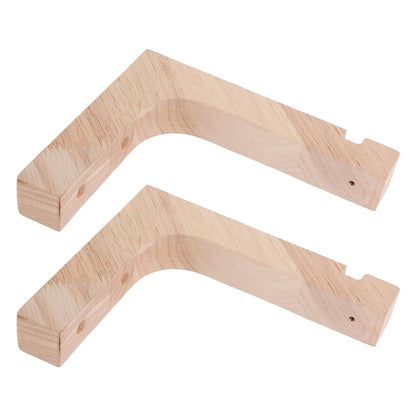 NULYLU Wooden Plant Hanger Hook 2pcs Heavy Duty Wall Mounted Plant Hanging Bracket for Indoor Outdoor Planters Natural Wood Color