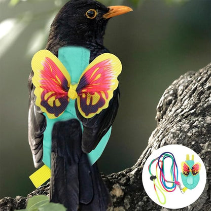 POPETPOP Parrot Diaper Flight Suit Set Bird Diapers Harness Leash Comfortable Fabric for Parrots