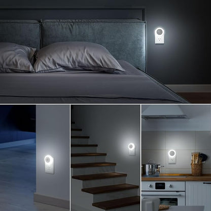 fesnne Night Lights Plug into Wall, Night Light, Dusk to Dawn Sensor, White Led Night Light 0.5W, 8 Pack Nightlight for Adults, Bedroom, Bathroom, Hallway, Kitchen
