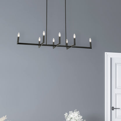Dainolite 8 Light Chandelier NOR-478HC-MB Matte Black Finish