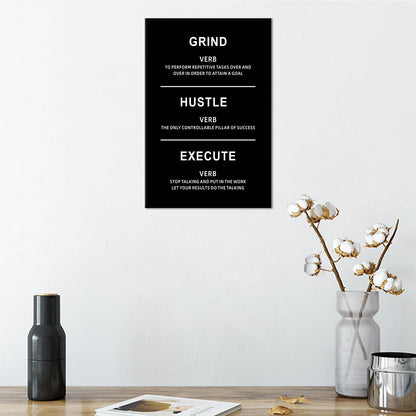 Motivational Canvas Wall Decor for Office Inspirational Entrepreneur Quote Picture Painting Positive Affirmations Wall Art Poster Print for Living Room Bedroom Artwork Ready To Hang [12''W x 18''H]
