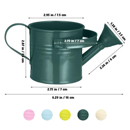 TOYANDONA 5pcs Mini Watering Cans - Small Watering Cans Garden Metal Iron Water Pot for Plants Flowers Bonsai Indoor Outdoor Garden (Random Color)