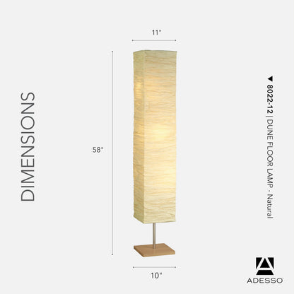 Adesso Three Light Floor Lamp – Natural Wood Base & Adjustable Brightness – Perfect Lighting for Bedroom, Living Room and Corner Decor, Beige